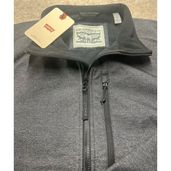Levi’s Men’s Soft Shell Stand Collar Jacket Graphite Gray Size Medium NWT - Picture 5 of 8